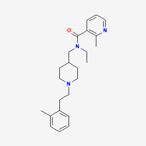molecular formula C24H33N3O B5119350 N-ethyl-2-methyl-N-({1-[2-(2-methylphenyl)ethyl]-4-piperidinyl}methyl)nicotinamide 