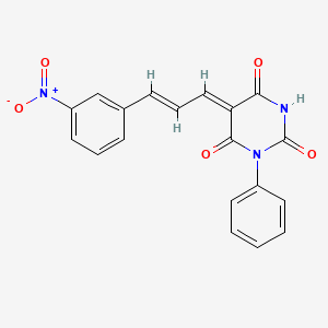 5-[3-(3-nitrophenyl)-2-propen-1-ylidene]-1-phenyl-2,4,6(1H,3H,5H)-pyrimidinetrione