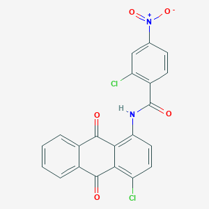 molecular formula C21H10Cl2N2O5 B5119375 2-chloro-N-(4-chloro-9,10-dioxo-9,10-dihydro-1-anthracenyl)-4-nitrobenzamide 