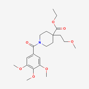 molecular formula C21H31NO7 B5119381 ethyl 4-(2-methoxyethyl)-1-(3,4,5-trimethoxybenzoyl)-4-piperidinecarboxylate 