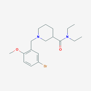 1-(5-bromo-2-methoxybenzyl)-N,N-diethyl-3-piperidinecarboxamide