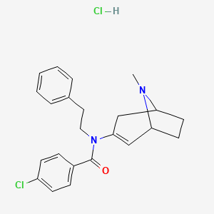 molecular formula C23H26Cl2N2O B5119392 4-chloro-N-(8-methyl-8-azabicyclo[3.2.1]oct-2-en-3-yl)-N-(2-phenylethyl)benzamide hydrochloride 