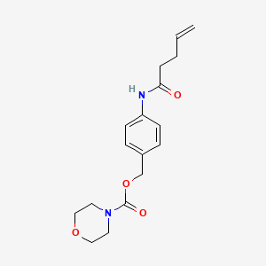 molecular formula C17H22N2O4 B5119413 4-(4-pentenoylamino)benzyl 4-morpholinecarboxylate 