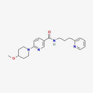 molecular formula C20H26N4O2 B5119415 6-(4-methoxy-1-piperidinyl)-N-[3-(2-pyridinyl)propyl]nicotinamide 