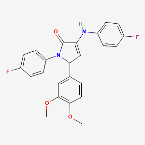 molecular formula C24H20F2N2O3 B5119423 5-(3,4-dimethoxyphenyl)-1-(4-fluorophenyl)-3-[(4-fluorophenyl)amino]-1,5-dihydro-2H-pyrrol-2-one 