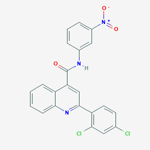 2-(2,4-dichlorophenyl)-N-(3-nitrophenyl)-4-quinolinecarboxamide