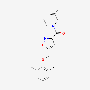 molecular formula C19H24N2O3 B5119439 5-[(2,6-dimethylphenoxy)methyl]-N-ethyl-N-(2-methyl-2-propen-1-yl)-3-isoxazolecarboxamide 