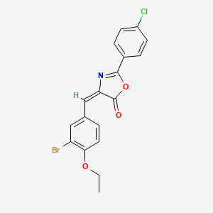 molecular formula C18H13BrClNO3 B5119478 4-(3-bromo-4-ethoxybenzylidene)-2-(4-chlorophenyl)-1,3-oxazol-5(4H)-one 
