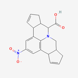 2-nitro-3b,6,6a,7,9,9a,10,12a-octahydrocyclopenta[c]cyclopenta[4,5]pyrido[3,2,1-ij]quinoline-7-carboxylic acid