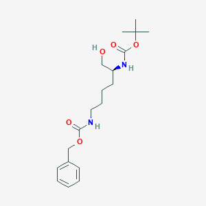 molecular formula C19H30N2O5 B051195 (S)-苄基 叔丁基 (6-羟基己烷-1,5-二基)二碳酸酯 CAS No. 82689-20-1