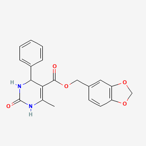 1,3-benzodioxol-5-ylmethyl 6-methyl-2-oxo-4-phenyl-1,2,3,4-tetrahydro-5-pyrimidinecarboxylate