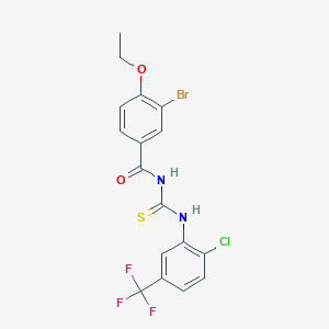 molecular formula C17H13BrClF3N2O2S B5119532 3-bromo-N-({[2-chloro-5-(trifluoromethyl)phenyl]amino}carbonothioyl)-4-ethoxybenzamide 