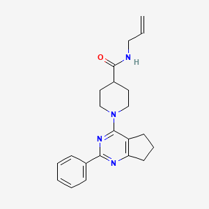 molecular formula C22H26N4O B5119562 N-allyl-1-(2-phenyl-6,7-dihydro-5H-cyclopenta[d]pyrimidin-4-yl)-4-piperidinecarboxamide 