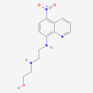 molecular formula C13H16N4O3 B5119570 2-({2-[(5-nitro-8-quinolinyl)amino]ethyl}amino)ethanol 