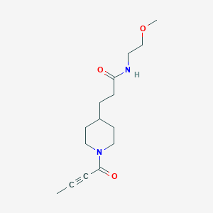 molecular formula C15H24N2O3 B5119586 3-[1-(2-butynoyl)-4-piperidinyl]-N-(2-methoxyethyl)propanamide 