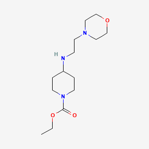 molecular formula C14H27N3O3 B5119587 ethyl 4-{[2-(4-morpholinyl)ethyl]amino}-1-piperidinecarboxylate 
