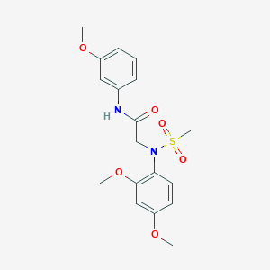molecular formula C18H22N2O6S B5119617 N~2~-(2,4-dimethoxyphenyl)-N~1~-(3-methoxyphenyl)-N~2~-(methylsulfonyl)glycinamide 