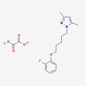 molecular formula C18H23FN2O5 B5119631 1-[5-(2-fluorophenoxy)pentyl]-3,5-dimethyl-1H-pyrazole oxalate 