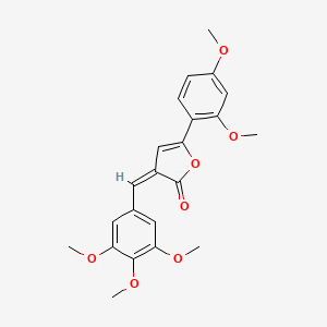 molecular formula C22H22O7 B5119653 5-(2,4-dimethoxyphenyl)-3-(3,4,5-trimethoxybenzylidene)-2(3H)-furanone 