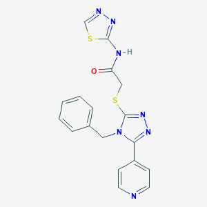 B511966 2-{[4-benzyl-5-(pyridin-4-yl)-4H-1,2,4-triazol-3-yl]sulfanyl}-N-(1,3,4-thiadiazol-2-yl)acetamide CAS No. 1010929-86-8