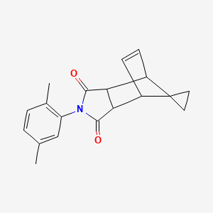 4'-(2,5-dimethylphenyl)-4'-azaspiro[cyclopropane-1,10'-tricyclo[5.2.1.0~2,6~]decane]-8'-ene-3',5'-dione