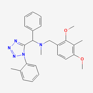 molecular formula C26H29N5O2 B5119705 (2,4-dimethoxy-3-methylbenzyl)methyl[[1-(2-methylphenyl)-1H-tetrazol-5-yl](phenyl)methyl]amine 
