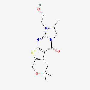 molecular formula C16H21N3O3S B5119711 1-(2-hydroxyethyl)-2,7,7-trimethyl-1,2,3,6,7,9-hexahydro-5H-imidazo[1,2-a]pyrano[4',3':4,5]thieno[2,3-d]pyrimidin-5-one 