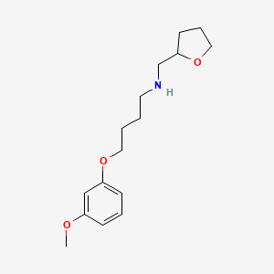 molecular formula C16H25NO3 B5119761 4-(3-methoxyphenoxy)-N-(tetrahydro-2-furanylmethyl)-1-butanamine 