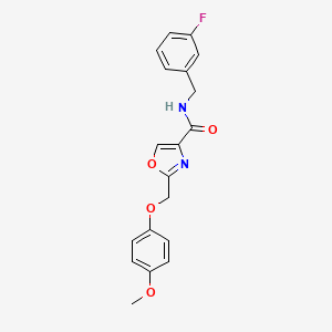 molecular formula C19H17FN2O4 B5119764 N-(3-fluorobenzyl)-2-[(4-methoxyphenoxy)methyl]-1,3-oxazole-4-carboxamide 