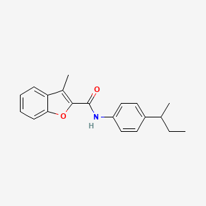 molecular formula C20H21NO2 B5119772 N-(4-sec-butylphenyl)-3-methyl-1-benzofuran-2-carboxamide 