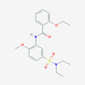 molecular formula C20H26N2O5S B5119776 N-{5-[(diethylamino)sulfonyl]-2-methoxyphenyl}-2-ethoxybenzamide 