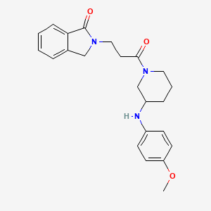 molecular formula C23H27N3O3 B5119787 2-(3-{3-[(4-methoxyphenyl)amino]-1-piperidinyl}-3-oxopropyl)-1-isoindolinone 