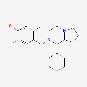 molecular formula C23H36N2O B5119796 1-cyclohexyl-2-(4-methoxy-2,5-dimethylbenzyl)octahydropyrrolo[1,2-a]pyrazine 