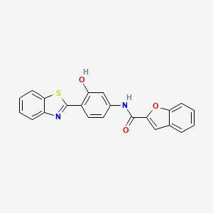 molecular formula C22H14N2O3S B5119802 N-[4-(1,3-benzothiazol-2-yl)-3-hydroxyphenyl]-1-benzofuran-2-carboxamide 