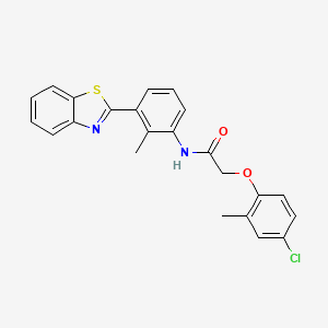 molecular formula C23H19ClN2O2S B5119813 N-[3-(1,3-benzothiazol-2-yl)-2-methylphenyl]-2-(4-chloro-2-methylphenoxy)acetamide 
