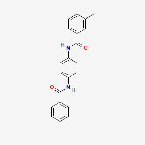 molecular formula C22H20N2O2 B5119830 3-methyl-N-{4-[(4-methylbenzoyl)amino]phenyl}benzamide 