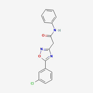 molecular formula C16H12ClN3O2 B5119833 2-[5-(3-chlorophenyl)-1,2,4-oxadiazol-3-yl]-N-phenylacetamide 