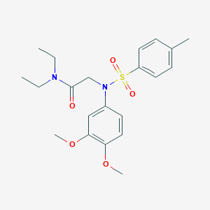 molecular formula C21H28N2O5S B5119850 N~2~-(3,4-dimethoxyphenyl)-N~1~,N~1~-diethyl-N~2~-[(4-methylphenyl)sulfonyl]glycinamide 