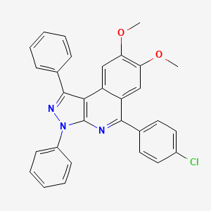 molecular formula C30H22ClN3O2 B5119856 5-(4-chlorophenyl)-7,8-dimethoxy-1,3-diphenyl-3H-pyrazolo[3,4-c]isoquinoline 