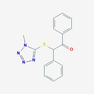 molecular formula C16H14N4OS B511987 2-(1-Methyltetrazol-5-yl)sulfanyl-1,2-diphenylethanone CAS No. 712302-02-8