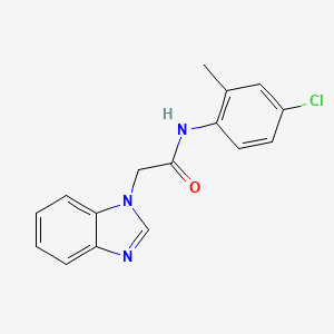 molecular formula C16H14ClN3O B5119874 2-(1H-benzimidazol-1-yl)-N-(4-chloro-2-methylphenyl)acetamide 