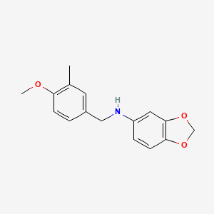 molecular formula C16H17NO3 B5119882 1,3-benzodioxol-5-yl(4-methoxy-3-methylbenzyl)amine 