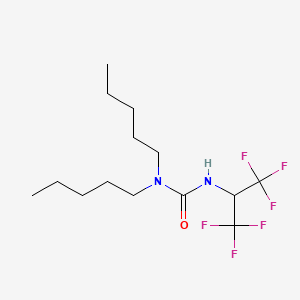 molecular formula C14H24F6N2O B5119884 N,N-dipentyl-N'-[2,2,2-trifluoro-1-(trifluoromethyl)ethyl]urea 