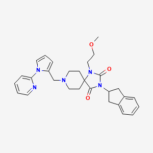 molecular formula C29H33N5O3 B5119905 3-(2,3-dihydro-1H-inden-2-yl)-1-(2-methoxyethyl)-8-{[1-(2-pyridinyl)-1H-pyrrol-2-yl]methyl}-1,3,8-triazaspiro[4.5]decane-2,4-dione 