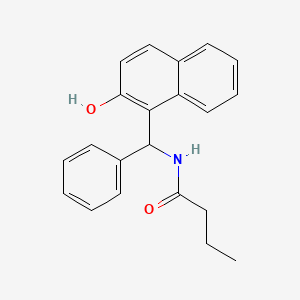 molecular formula C21H21NO2 B5119912 N-[(2-hydroxy-1-naphthyl)(phenyl)methyl]butanamide 