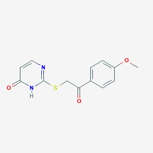 2-[(4-Hydroxy-2-pyrimidinyl)thio]-1-(4-methoxyphenyl)ethanone