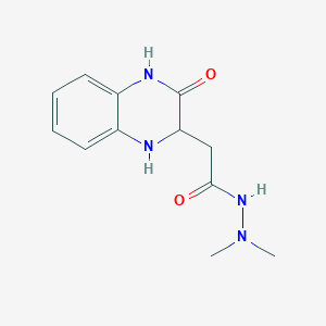 molecular formula C12H16N4O2 B5119930 N',N'-dimethyl-2-(3-oxo-1,2,3,4-tetrahydro-2-quinoxalinyl)acetohydrazide 