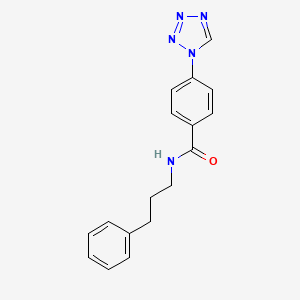 molecular formula C17H17N5O B5119973 N-(3-phenylpropyl)-4-(1H-tetrazol-1-yl)benzamide 