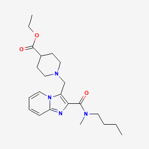 molecular formula C22H32N4O3 B5119996 ethyl 1-[(2-{[butyl(methyl)amino]carbonyl}imidazo[1,2-a]pyridin-3-yl)methyl]-4-piperidinecarboxylate 