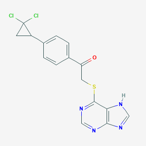 1-[4-(2,2-dichlorocyclopropyl)phenyl]-2-(9H-purin-6-ylsulfanyl)ethanone